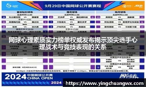 网球心理素质实力榜单权威发布揭示顶尖选手心理战术与竞技表现的关系
